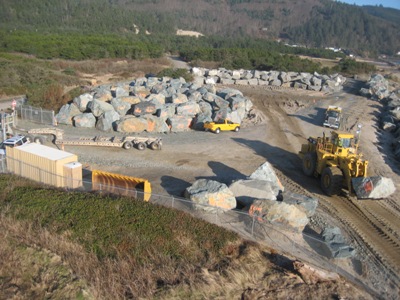 Rock storage yard